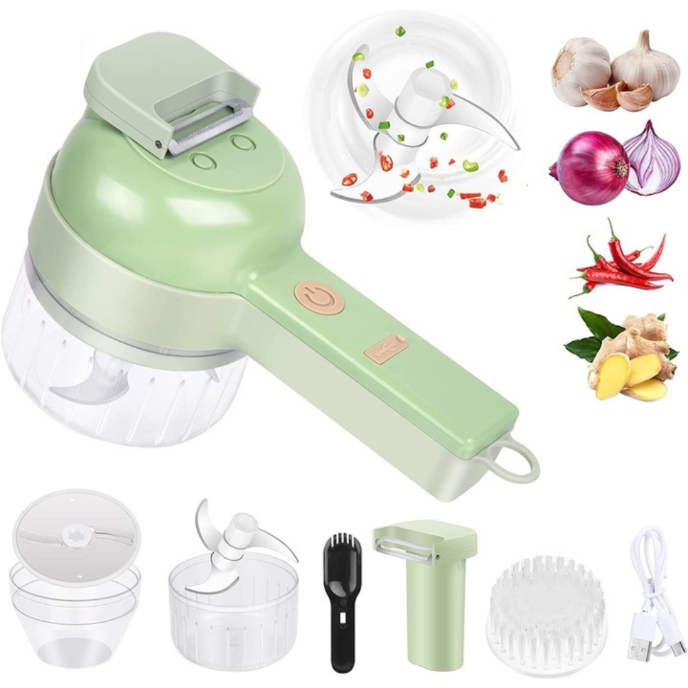 Aparat electric 4 in 1 pentru tocat si feliat
