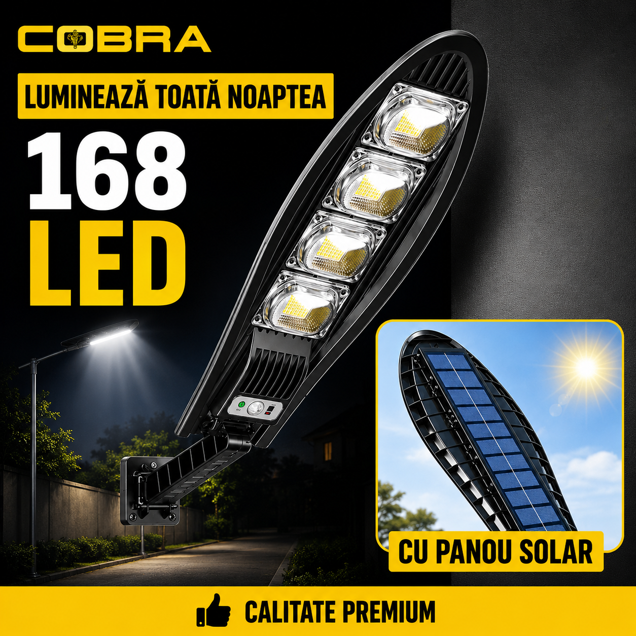 Lampa Solara cu Telecomanda