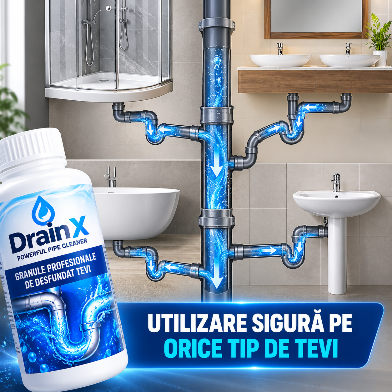 Soluție instantă pentru desfundat