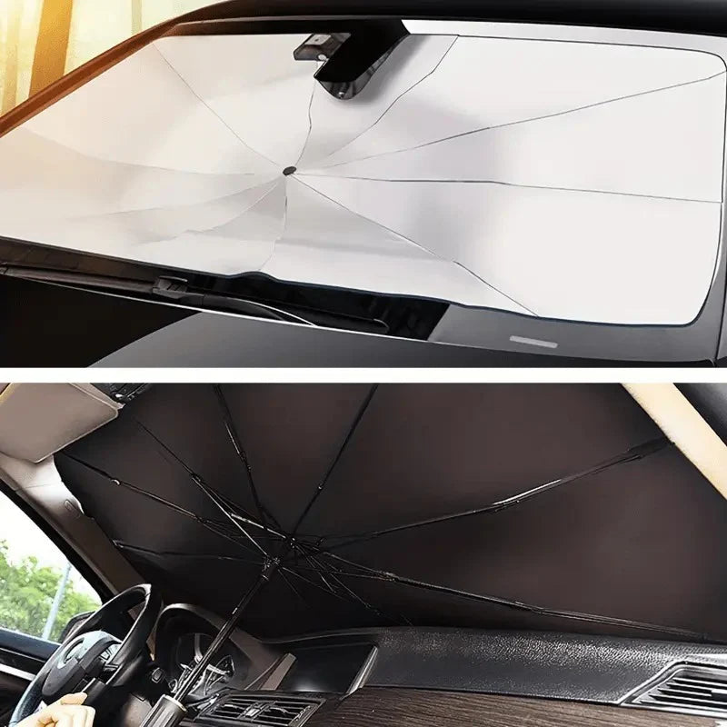 Parasolar auto parbriz tip umbrelă