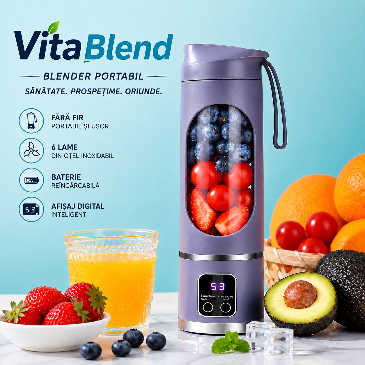 Blender Portabil 450 ml